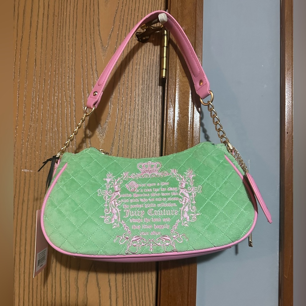 Juicy Couture green and pink Fairy Tale shoulder bag